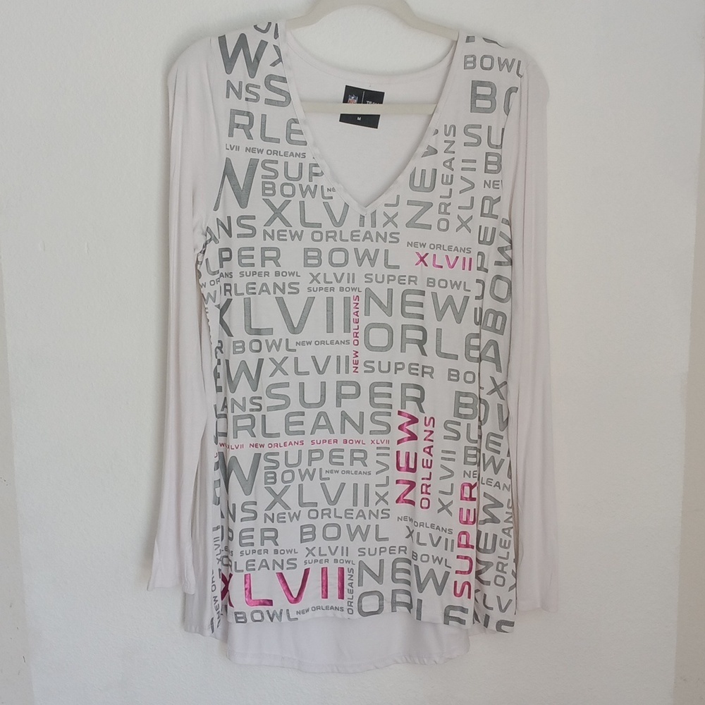 NWT Women's NFL Team Apparel T-Shirt Super Bowl XLVII New Orleans Graphic Size M